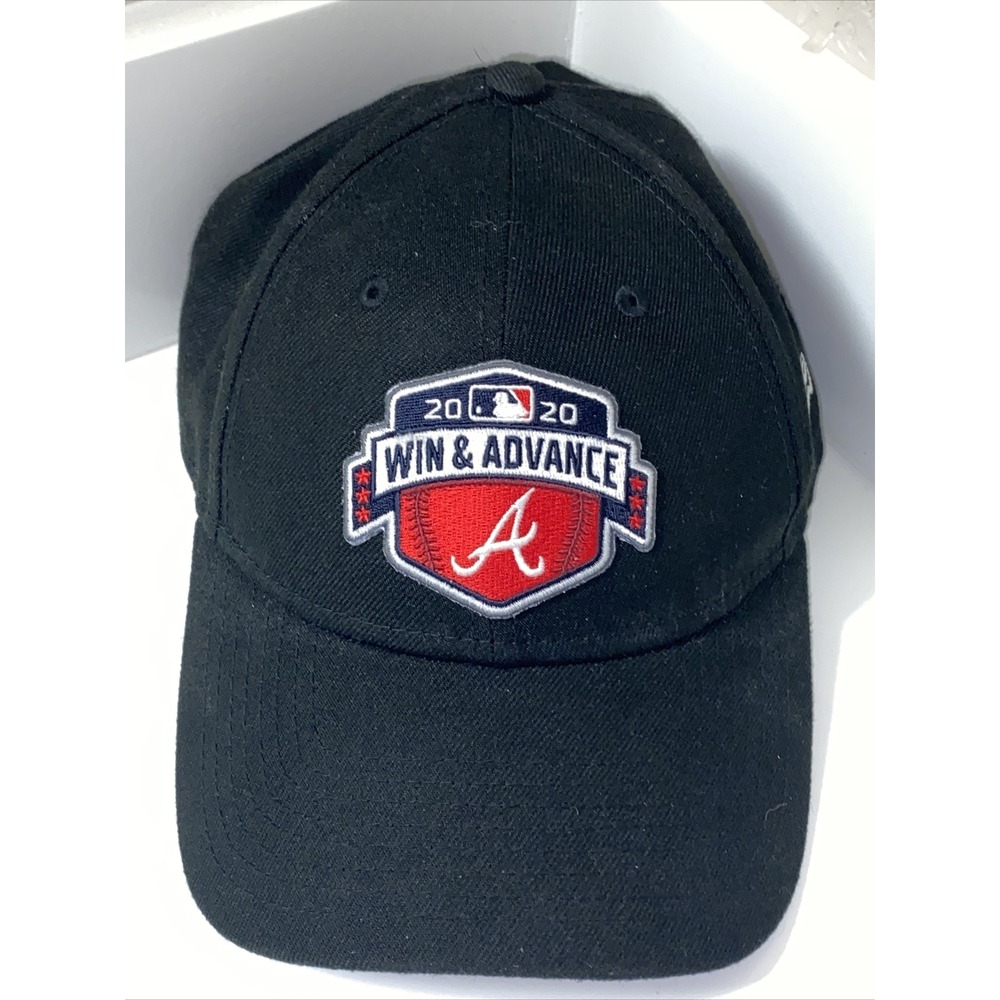 New Era Atlanta Braves 9FORTY Adjustable Hat 2020 Win & Advance Postseason Black